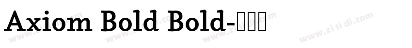Axiom Bold Bold字体转换